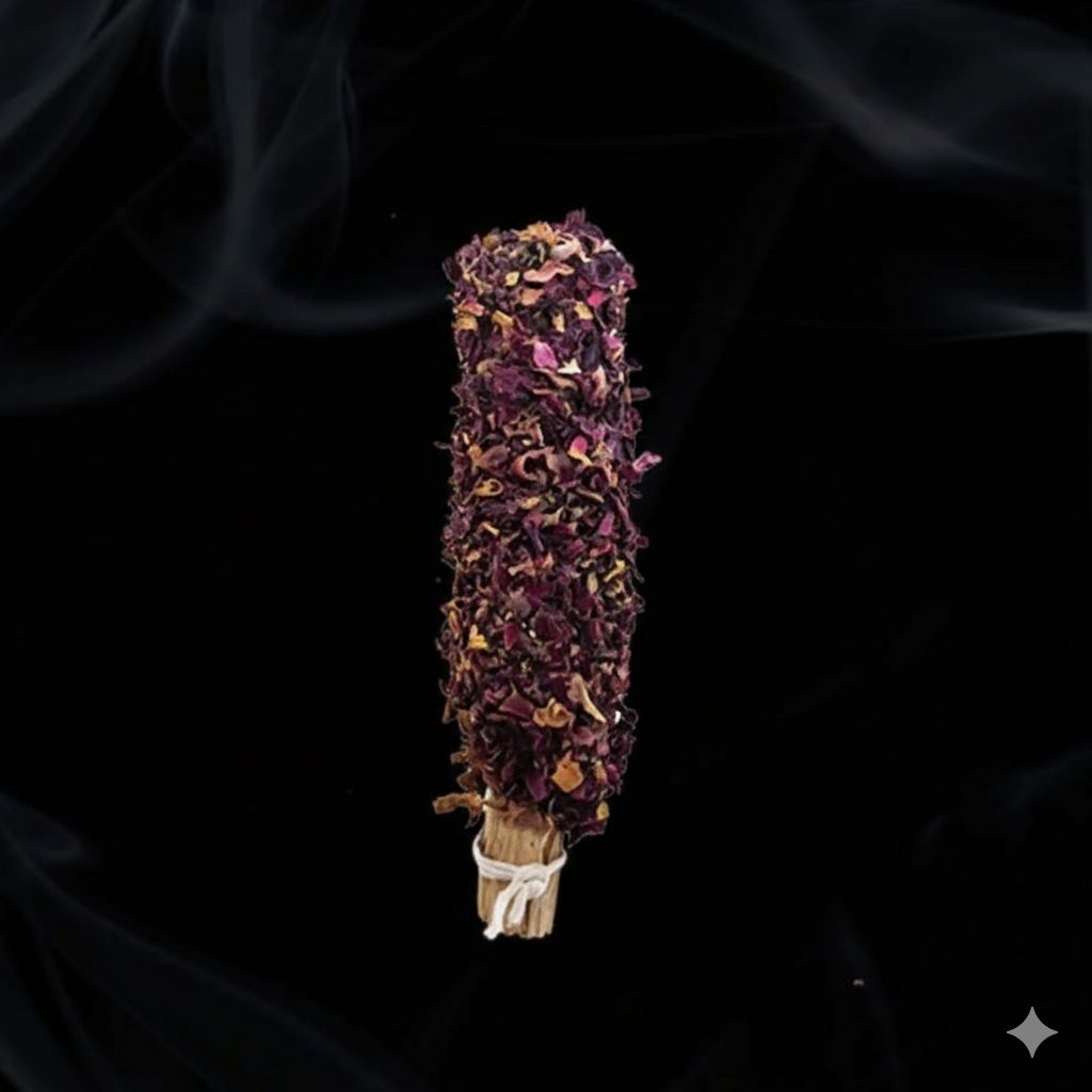 Bastón de palo santo / pétalos de rosa. - Gallery 1