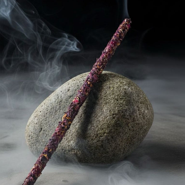 Incienso de copal y pétalos de rosa